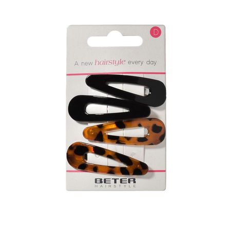 Clic clac 5,5cm 2pcs noir et 2pcs écaille (total 4pcs) thumbnail 1