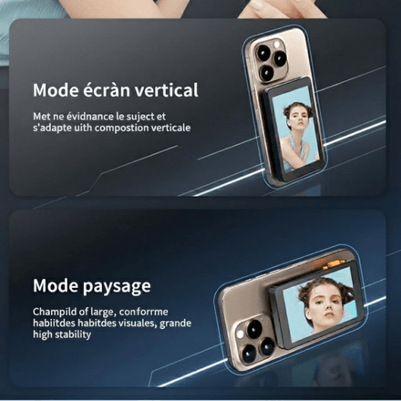 Camera Arriere Magnetique Rk-x40e Magsafe Avec Ecran Selfie Bluetooth thumbnail 4