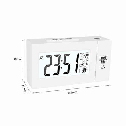 Horloge Numérique de Projection LCD – Affichage Heure, Météo & Température thumbnail 3