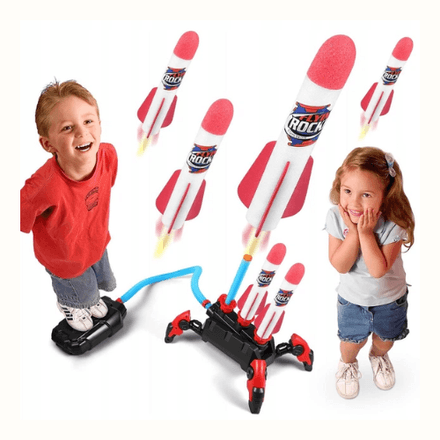 Jeu de fusée sauteuse pour enfants avec lanceur, lance-roquettes multiples thumbnail 3