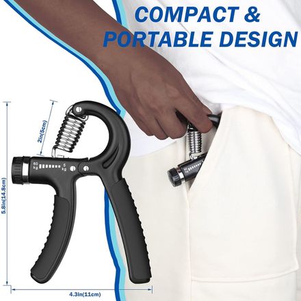 Hand Grip Réglable Pro | Renforcement Mains, Poignets Et Avant-bras 5–60 Kg thumbnail 4