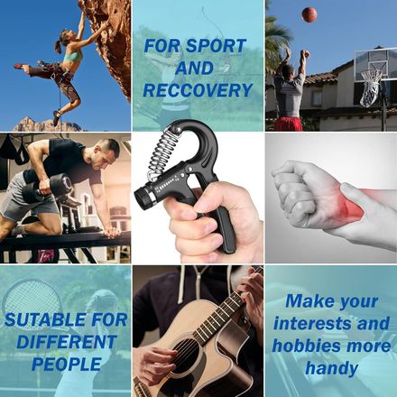 Hand Grip Réglable Pro | Renforcement Mains, Poignets Et Avant-bras 5–60 Kg thumbnail 5