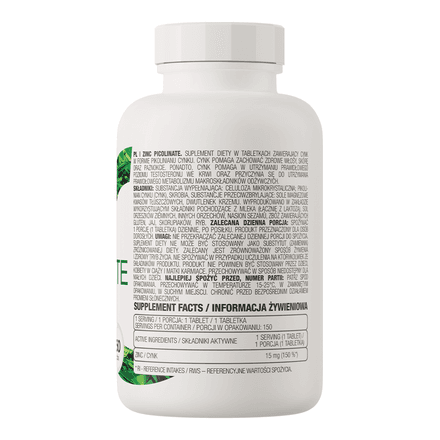 Zinc Picolinate 150 Tablets | Zinc Hautement Assimilable Pour Immunité, Peau, Cheveux Et Ongles thumbnail 3