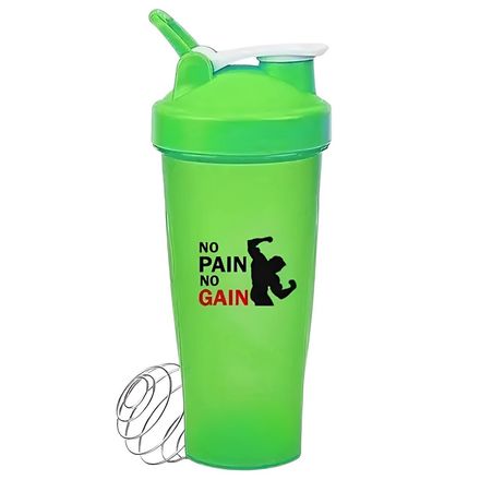 Shaker No Pain No Gain 700 Ml Vert | Bouteille De Mélange Pour Protéines Et Compléments thumbnail 1