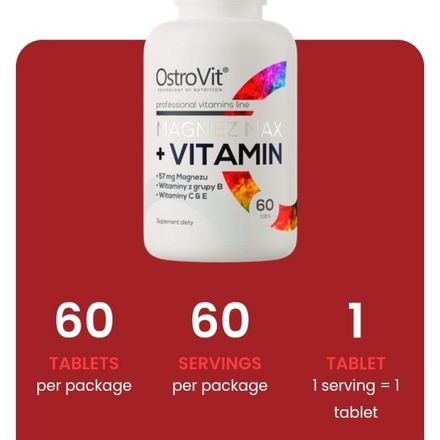 Magnesium Max + Vitamins - 60 Tablettes | Énergie & Anti-fatigue thumbnail 4