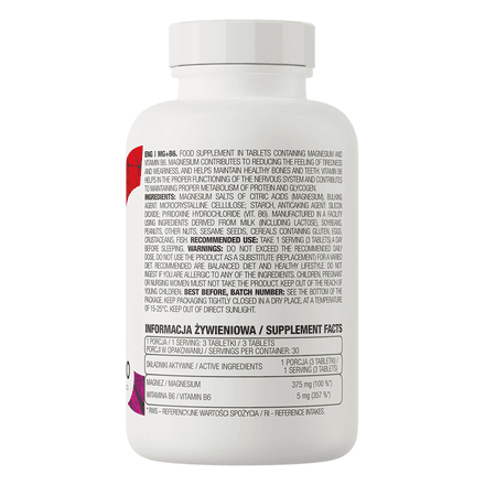 Mg + B6 – 90 Tablettes | Magnesium Citrate & Vitamine B6 Pour Énergie, Muscles & Bien-être thumbnail 3