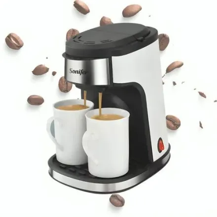 Machine À Café Filtre Avec 2 Tasses En Porcelaine – 450w thumbnail 1