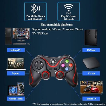 Manette de jeu sans fil V8 – Compatible PC iPhone Android PS3 thumbnail 4