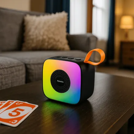 Enceinte Bluetooth Petosonic Sd-sp7 – 5w – Sans Fil Avec Éclairage Led Multicolore Et Batterie 1200 Mah thumbnail 1
