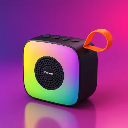 Enceinte Bluetooth Petosonic Sd-sp7 – 5w – Sans Fil Avec Éclairage Led Multicolore Et Batterie 1200 Mah thumbnail 3
