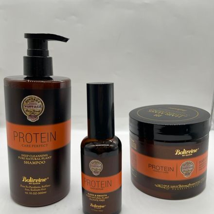 Pack Soin Cheveux Protéine – Shampoing 300ml + Masque 250ml + Sérum 50ml thumbnail 1