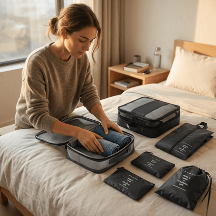 Organisateur De Voyage – Kit De 7 Sacs De Rangement thumbnail 5