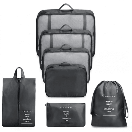 Organisateur De Voyage – Kit De 7 Sacs De Rangement thumbnail 1