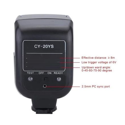 Infrarouge Déclencheur Flash 2,5 Mm Appareil Photo Pc Sync Port Pitch Réglable D'angle thumbnail 4