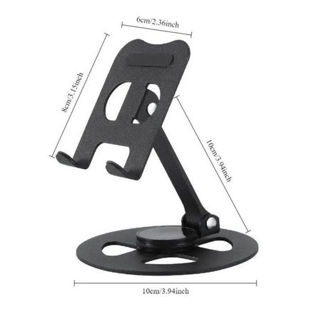 Support mobile metal pliable 360 degres base stable - couleure aleatoire thumbnail 2