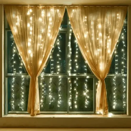 Guirlande Lumineuse De Noël, Rideau Décoration De La Maison thumbnail 2
