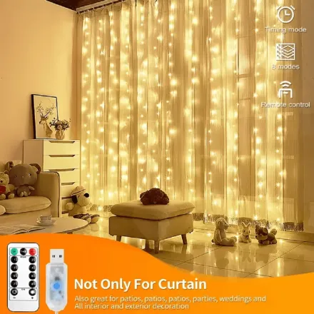 Guirlande Lumineuse De Noël, Rideau Décoration De La Maison thumbnail 5