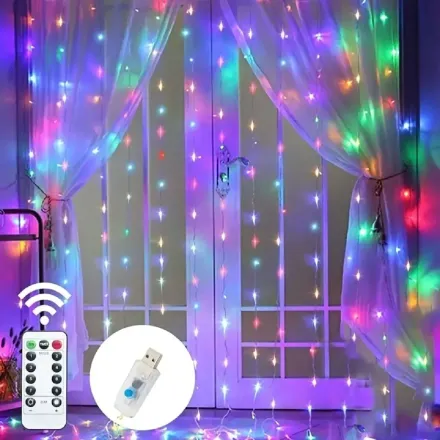 Guirlande Lumineuse De Noël, Rideau Décoration De La Maison thumbnail 6