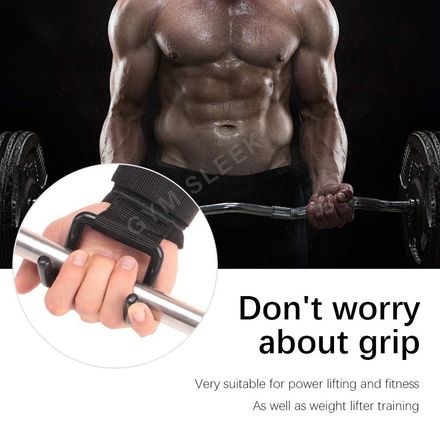 Gym Straps Bandes De Poignets Crochet Métallique Solide  thumbnail 8