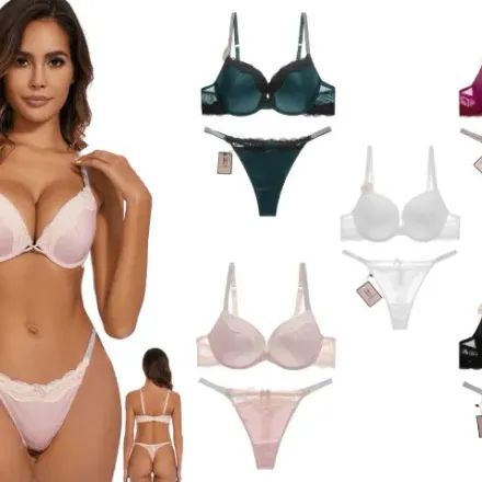 Ensembles De Soutiens-gorge Et Culotte Pour Femmes 36 C M Vert thumbnail 2