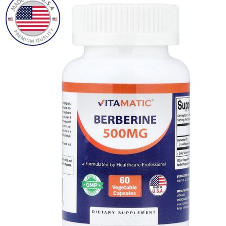 Berberine, 500 Mg, 60 Capsules thumbnail 1