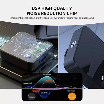 Microphone sans fil 1 en 1 - R10 compatible Android Type C et iPhone thumbnail 3
