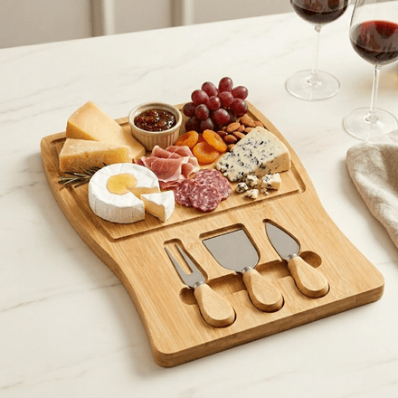 Plateau À Fromage Avec Ustensiles De Découpe thumbnail 1