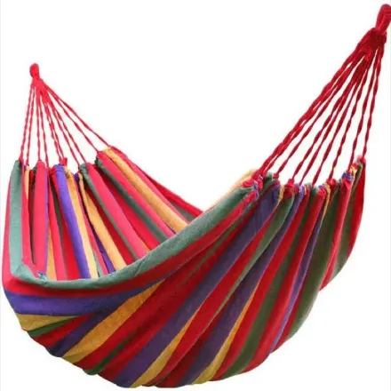 Hamac Pour Camping Pique Nique Lit Suspendu Confortable ( Couleur Aléatoire) thumbnail 2