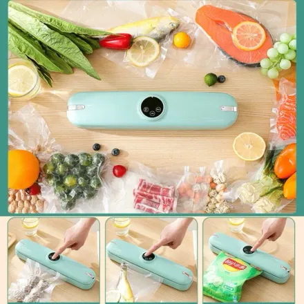 Appareil De Mise Sous Vide Alimentaire Pour Usage Domestique, Double Voltage Et Fermeture Hermétique thumbnail 5
