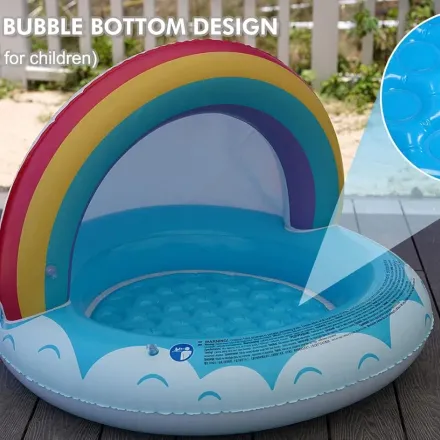 Mini Piscine Gonflable Bébé Avec Toit Ombragé Idéale Pour Jardin, Plage Ou Cour thumbnail 4