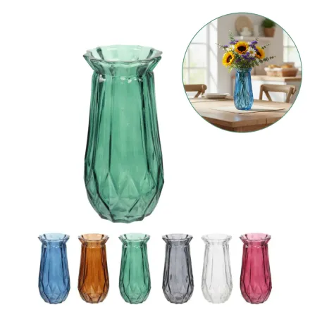 Vase Décoratif En Verre Élégant Pour Décoration Intérieure – Couleur Aléatoire thumbnail 2