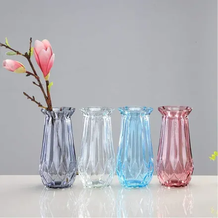 Vase Décoratif En Verre Élégant Pour Décoration Intérieure – Couleur Aléatoire thumbnail 4