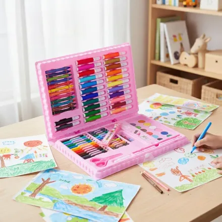 Coffret Artistique 86 Pièces Enfant Et Ado – Kit Dessin Et Peinture Complet thumbnail 5