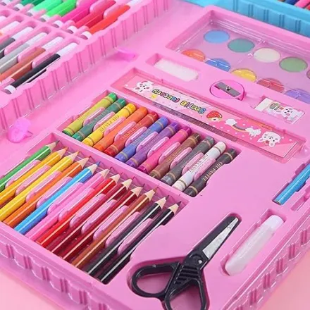 Coffret Artistique 86 Pièces Enfant Et Ado – Kit Dessin Et Peinture Complet thumbnail 3