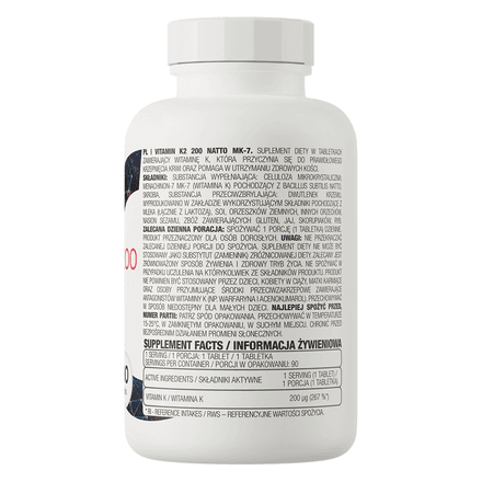 Vitamin K2 200 Natto Mk-7 90 Tablets | Santé Osseuse & Cardiaque thumbnail 3