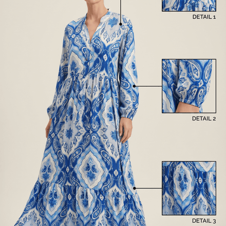 Robe Maxi Fluide À Imprimé Élégant thumbnail 1