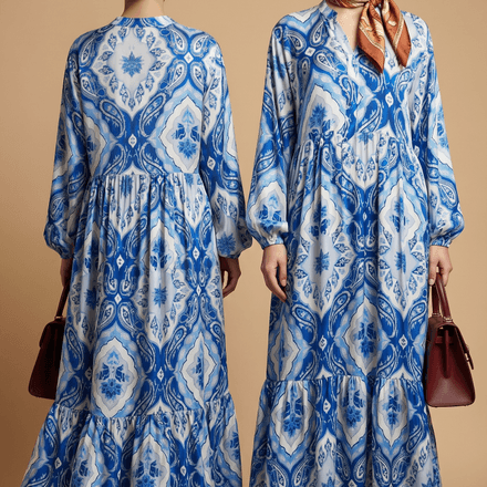 Robe Maxi Fluide À Imprimé Élégant thumbnail 3
