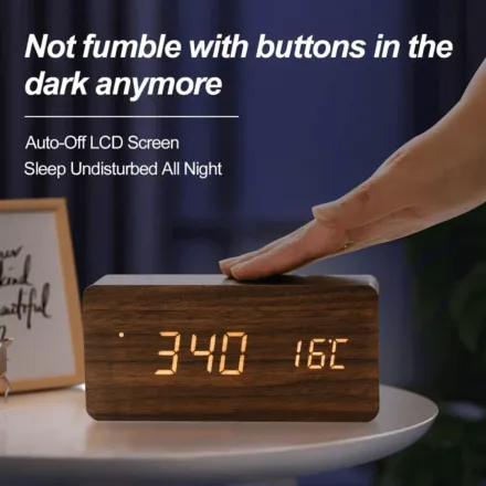 Réveil Numérique Avec Thermomètre Intégré Et Activation Par Commande Vocale (colleur Aléatoire) thumbnail 3