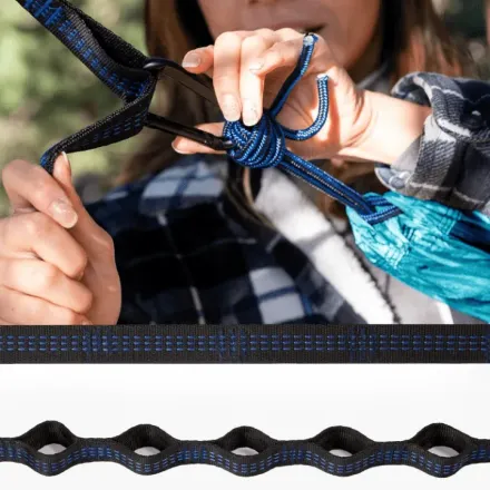 Hamac Portable De Camping Avec Sangles Et Sac De Transport – Idéal Pour Extérieur Et Intérieur thumbnail 4
