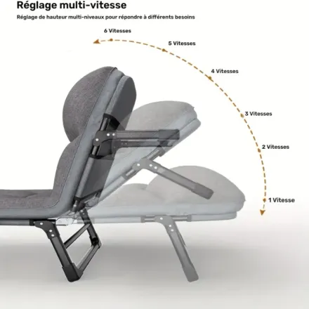 Chaise Pliante D’extérieur Polyvalente – Idéale Pour Plage, Camping, Piscine Et Terrasse thumbnail 4