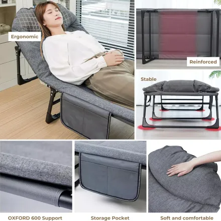 Chaise Pliante D’extérieur Polyvalente – Idéale Pour Plage, Camping, Piscine Et Terrasse thumbnail 5
