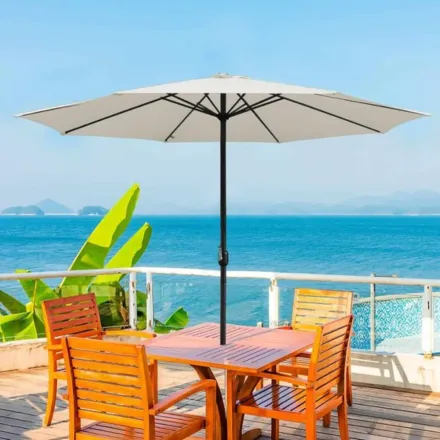 Grand Parasol De Jardin Et Plage Et Café 2.7m thumbnail 3