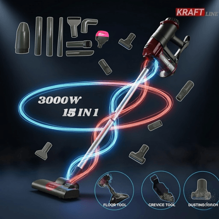 Aspirateur Balai As-8008 – 15 En 1 Avec Filtre Et Accessoires Multifonctions thumbnail 1