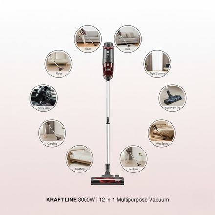 Aspirateur Balai As-8008 – 15 En 1 Avec Filtre Et Accessoires Multifonctions thumbnail 3
