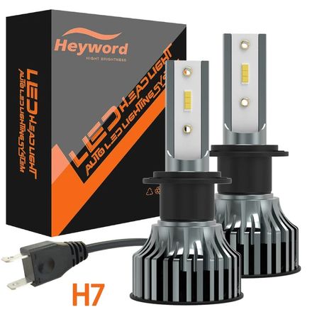 Phares Led De Voiture Heyword 22000lm 160w Canbus, H7 Avec Puce Csp 1860,8000k,phares Led H7,phares Led 9005 H7 thumbnail 1