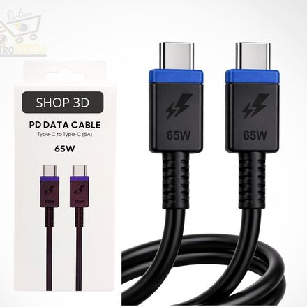 Câble De Charge Rapide Pd 65w Double Type C 1m thumbnail 4
