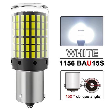 Feu Led Haute Puissance Pour Voiture,2 Pièces,4014 Smd Canbus 1156 P21w Blanck,clignotant,indicateur Arrière thumbnail 2