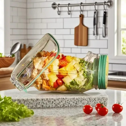 Salad Pod – Boîte À Salade Verticale Avec Compartiment Sauce Étanche thumbnail 4
