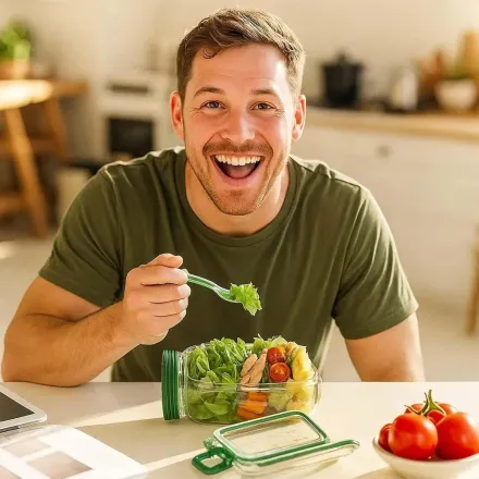 Salad Pod – Boîte À Salade Verticale Avec Compartiment Sauce Étanche thumbnail 5