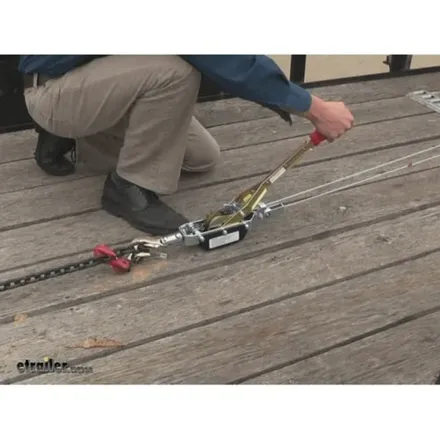 Extracteur Manuel 2 Tonnes Avec 3 Crochets Et 2 Engrenages - Grue De Câble À Main thumbnail 2